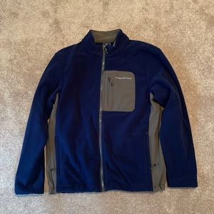 Vineyard Vines Navy Gray Polar Fleece Full Zip Jacket Men’s Medium